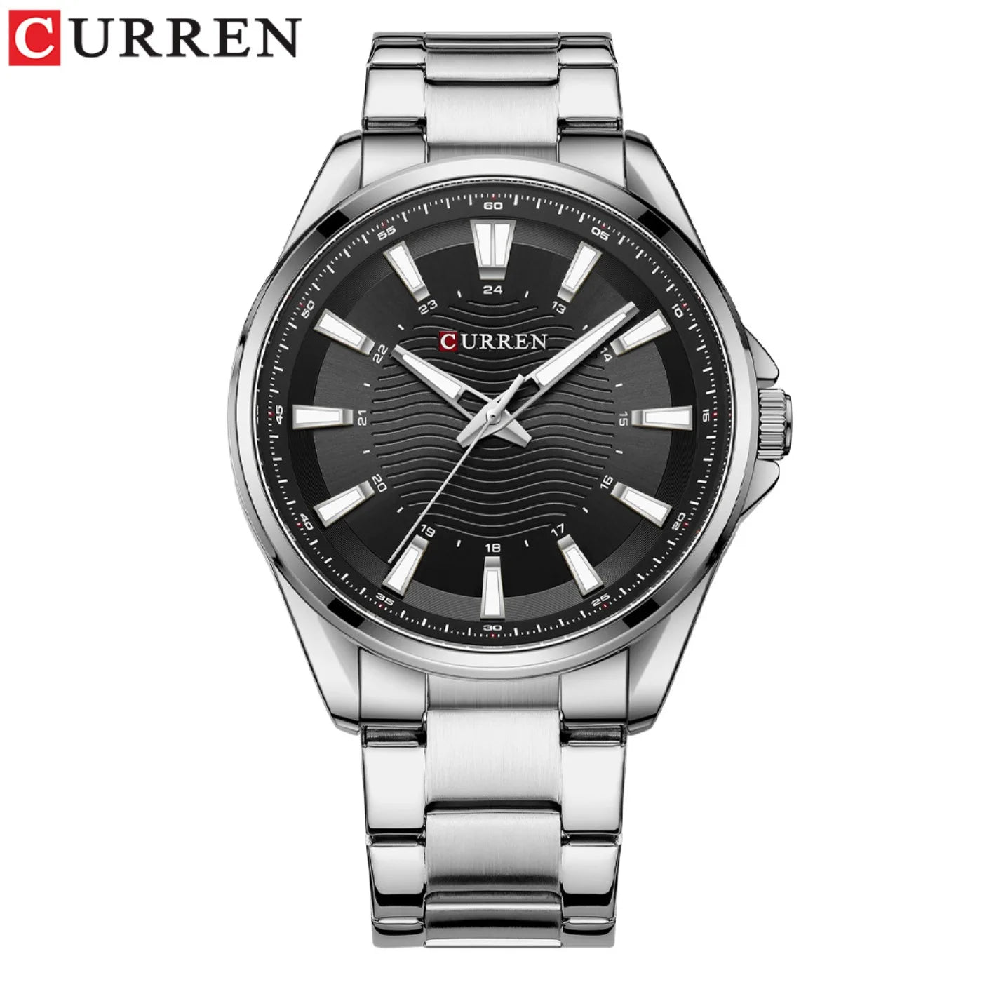 CURREN Classic Simple Stainless Steel Quartz Wristwatches Fashion Brand Men's Watches with Luminous Hands Gifts