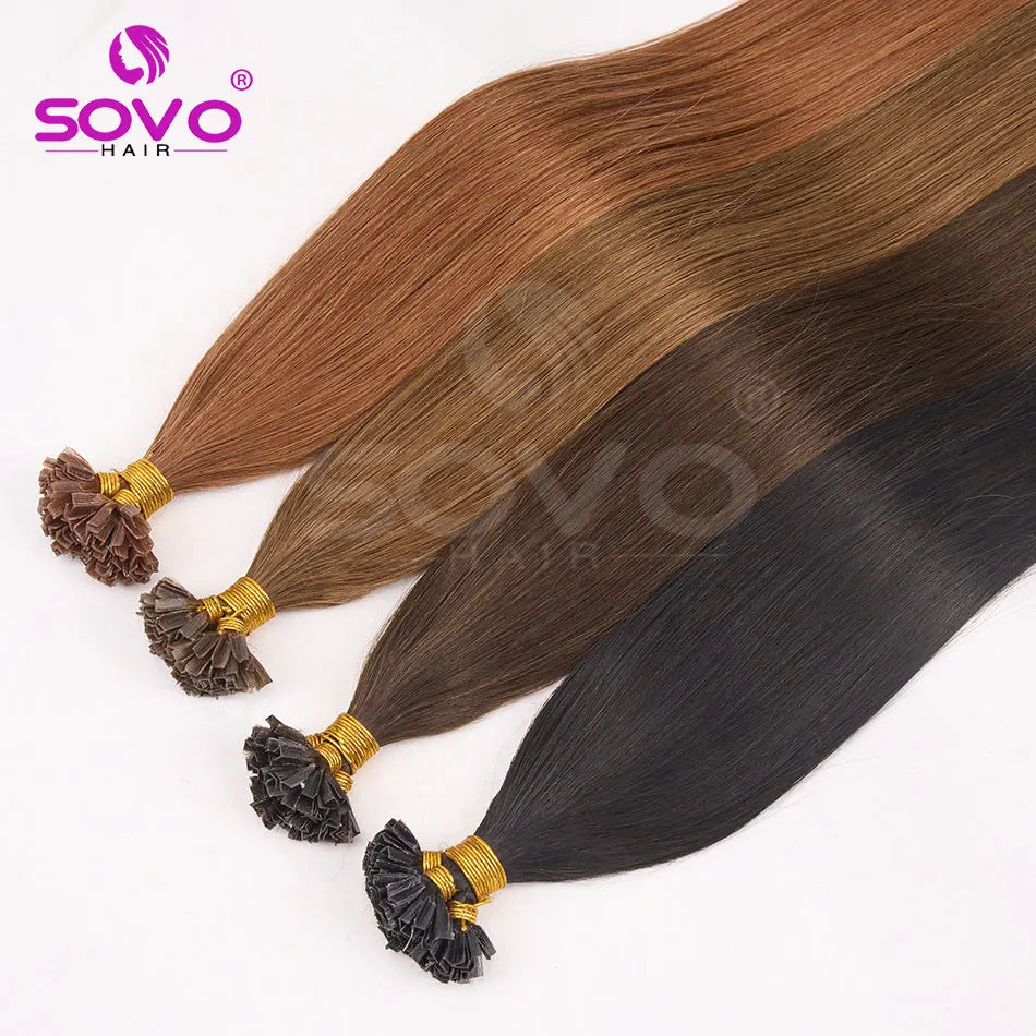 V Tip Hair Extensions Real Human Hair Keratin Human Hair Extensions  Natural Hair Italy Keratin Glue Machine Remy Hair 50 Strand