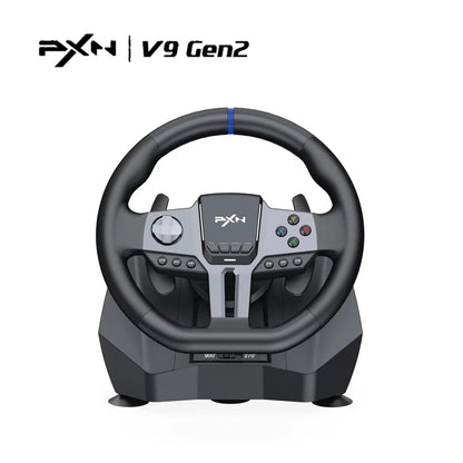 V9 Gen2 Gaming Steering Wheel 270°/900° Racing Wheel Volante for PS4/PS3/PC Windows 8,10,11/Switch/Xbox One/Xbox Series X/S