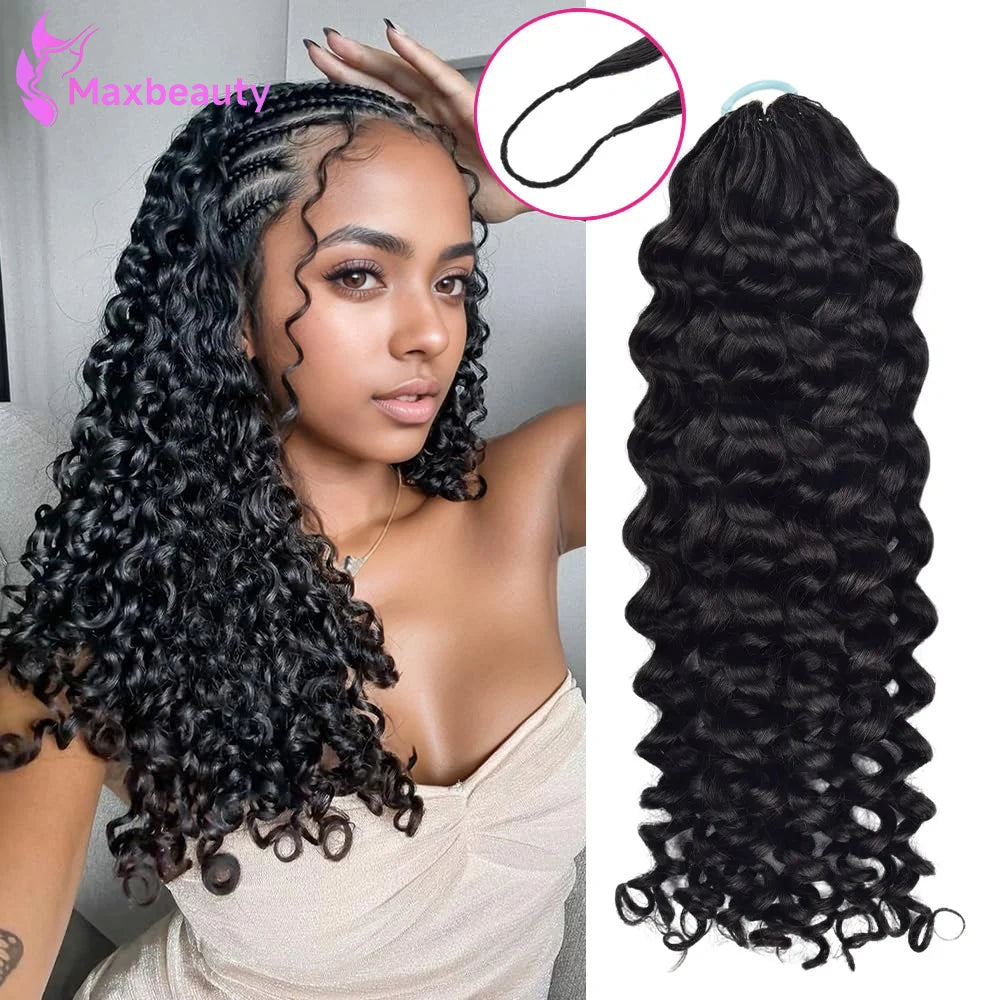 Feather Crochet Human Hair Deep Curly 50G Knotless Pre‑Separated Invisible Miracle Knots Hair Lightweight Reusable Crochet Hair