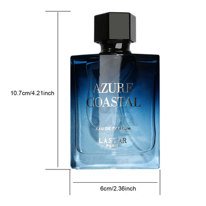 LASTAR Men Perfume, Two Bottles Totaling 100ml/3.38fl.oz, Musk, Long-Lasting Fragrance, Christmas/New Year Gifts