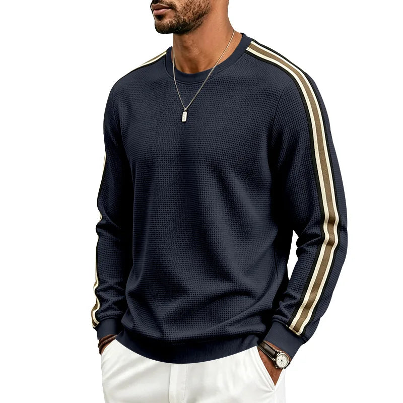 Men Lightweight Pineapple Grid Sweatshirt, Crew Neck Loose Breathable Casual Sport Top For Spring Autumn Amazon EU US