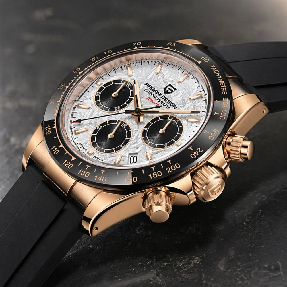 PAGANI DESIGN New VK63 Quartz Watch 40mm Men Wristwatch Chronograph Stainless Steel Waterproof Clock Top Brand Gift Watches Man