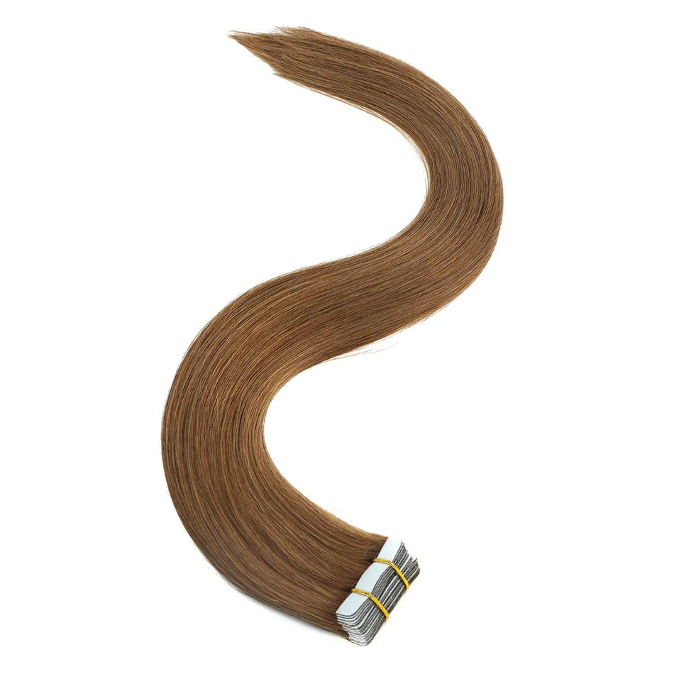 BHF Tape In Hair Extensions Human Hair 20pcs/Pack European Remy Straight Invisible Tape Ins Adhensive 100% Human Hair For Salon