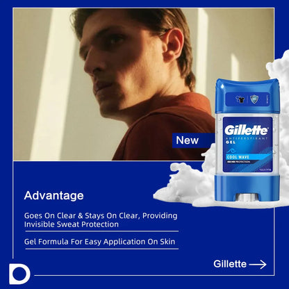 Gillette Clear Gel Cool Wave Anti-perspirant Deodorant 70ml*3 packs/6packs, Sweat & Odour protection, Cool wave