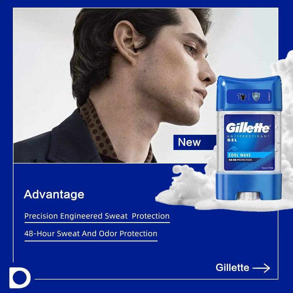 Gillette Clear Gel Cool Wave Anti-perspirant Deodorant 70ml*3 packs/6packs, Sweat & Odour protection, Cool wave