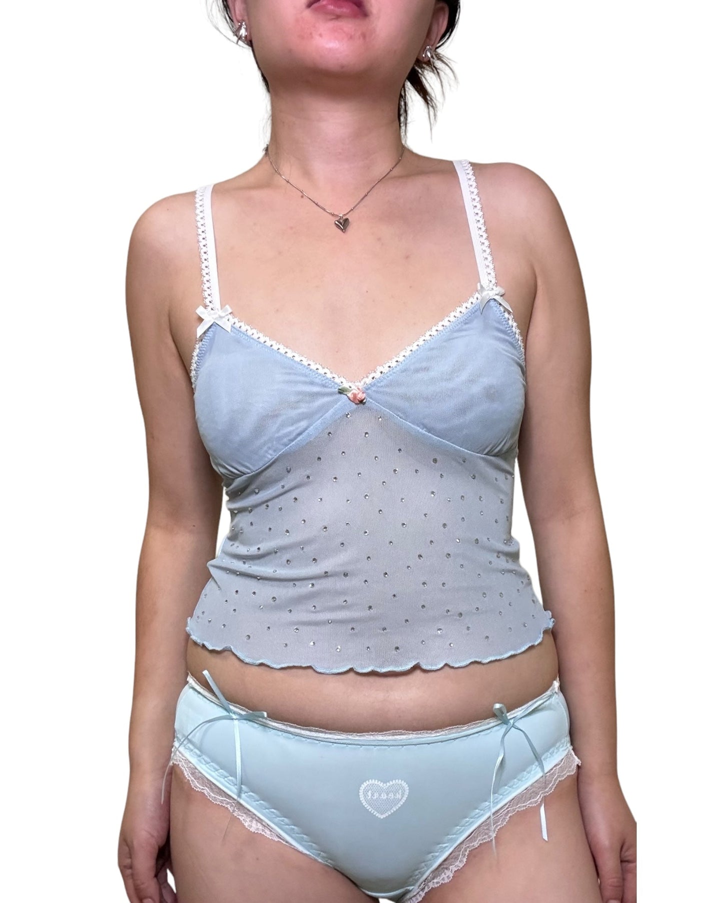 Milanblocks Y2K 90s Coquette Style Cami Top Soft Breathable Lingerie