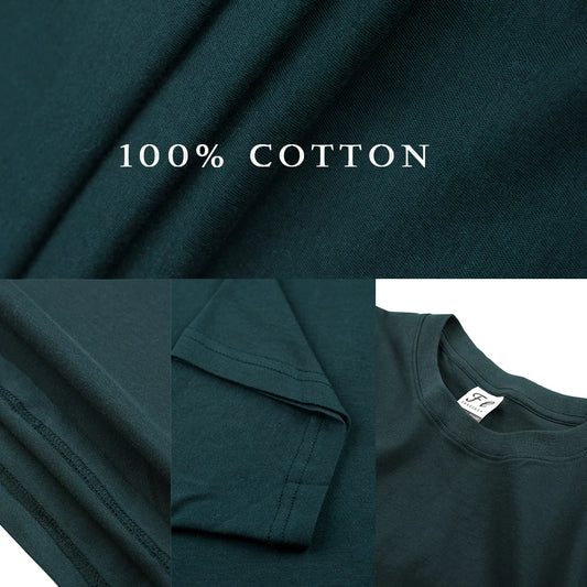 USA Inventory 180g 100% Cotton T-shirt 6oz Weight Plain Blank Tee for Men & Women Fast Delivery