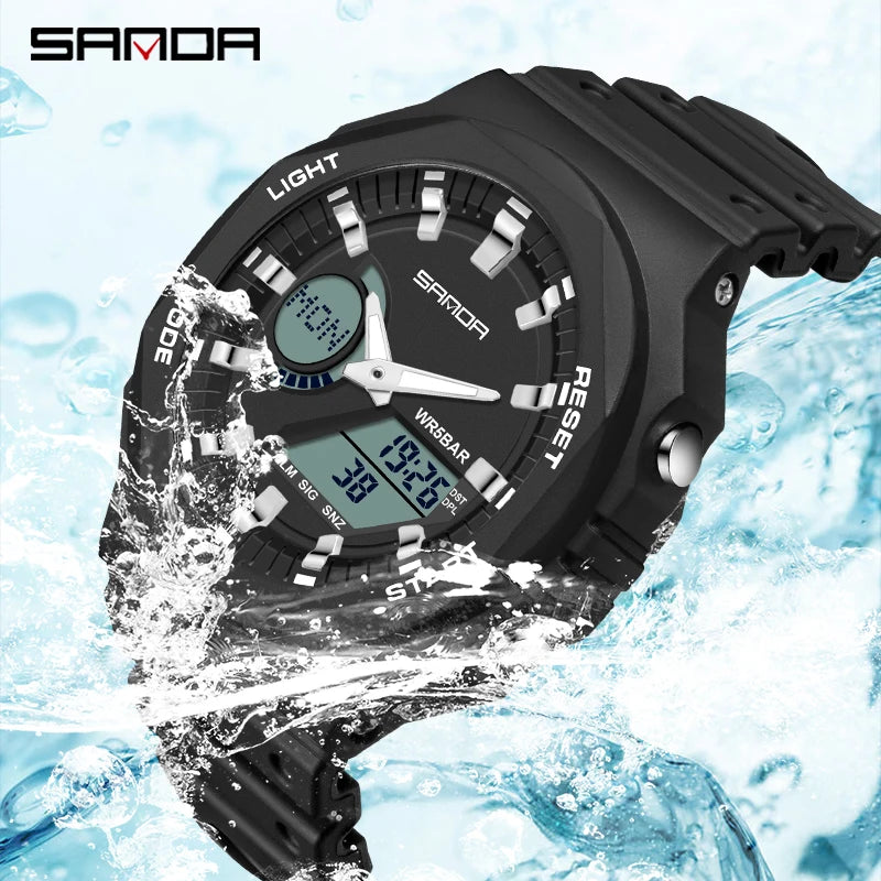 SANDA G style Sports Watches Men Ms LED Digital Watches Military Waterproof Date Electronic Watch Boy Girl Relogio Masculino