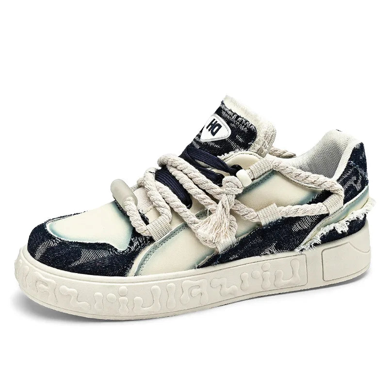 2026 New Thick Sole Trendy Bread Board Shoes for Men, Dreadlocks Design, Comfortable Wear-resistant Casual Sneakers, Multi-color