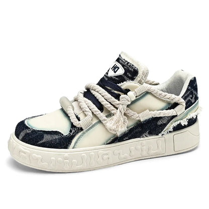 2026 New Thick Sole Trendy Bread Board Shoes for Men, Dreadlocks Design, Comfortable Wear-resistant Casual Sneakers, Multi-color