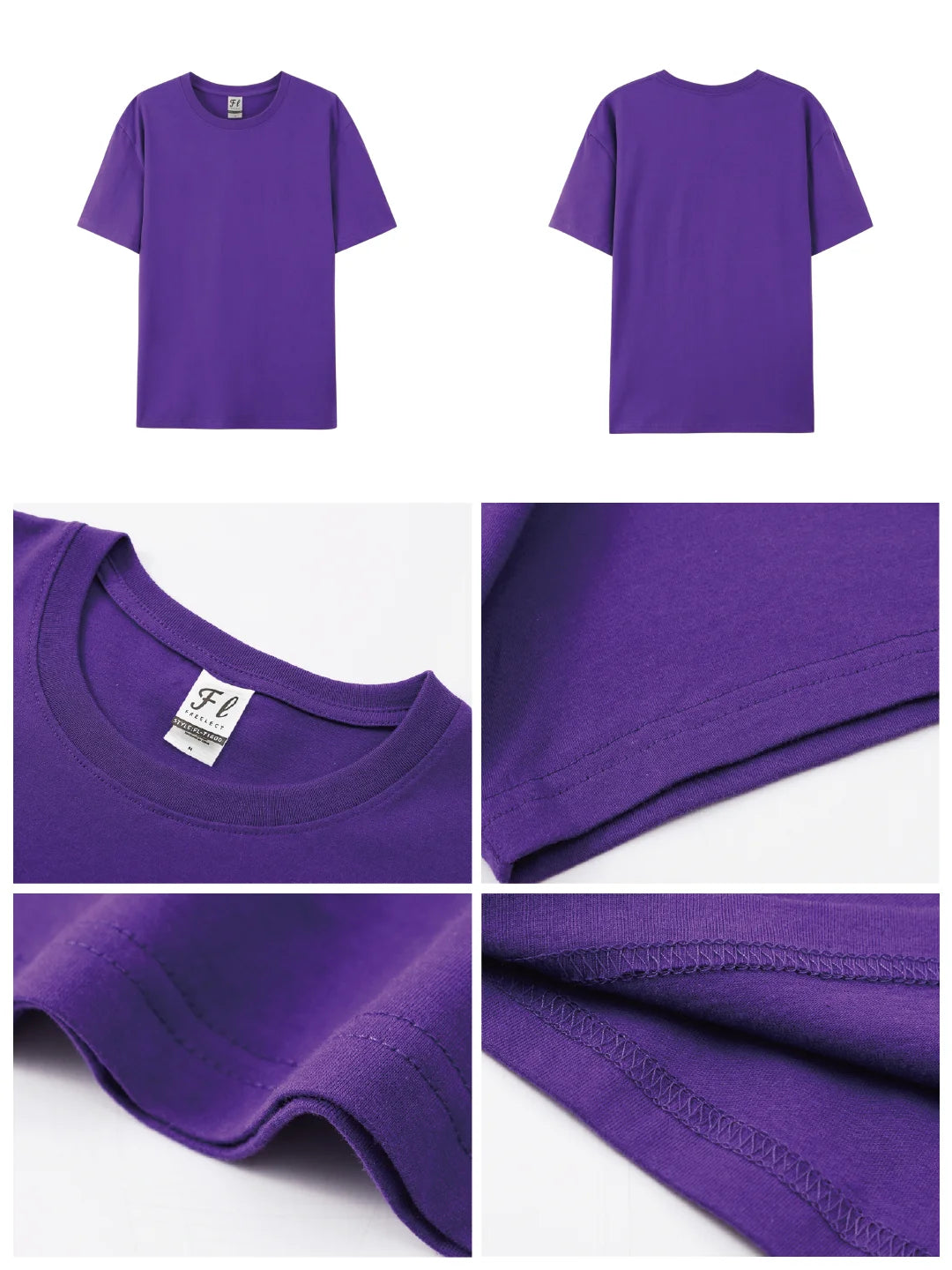 USA Inventory 180g 100% Cotton T-shirt 6oz Weight Plain Blank Tee for Men & Women Fast Delivery