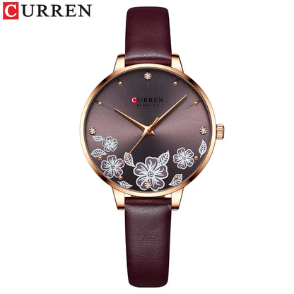 CURREN Woman Watch 2020 Luxury Elegant Ladies Quartz Wristwatches with Leather NEW Charming Design Female Clock