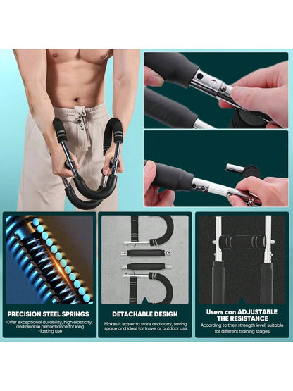 Wrist trainer. Arm trainer for men and women, adjustable resistance chest trainer, 80 lb arm chest trainer upper body trainer