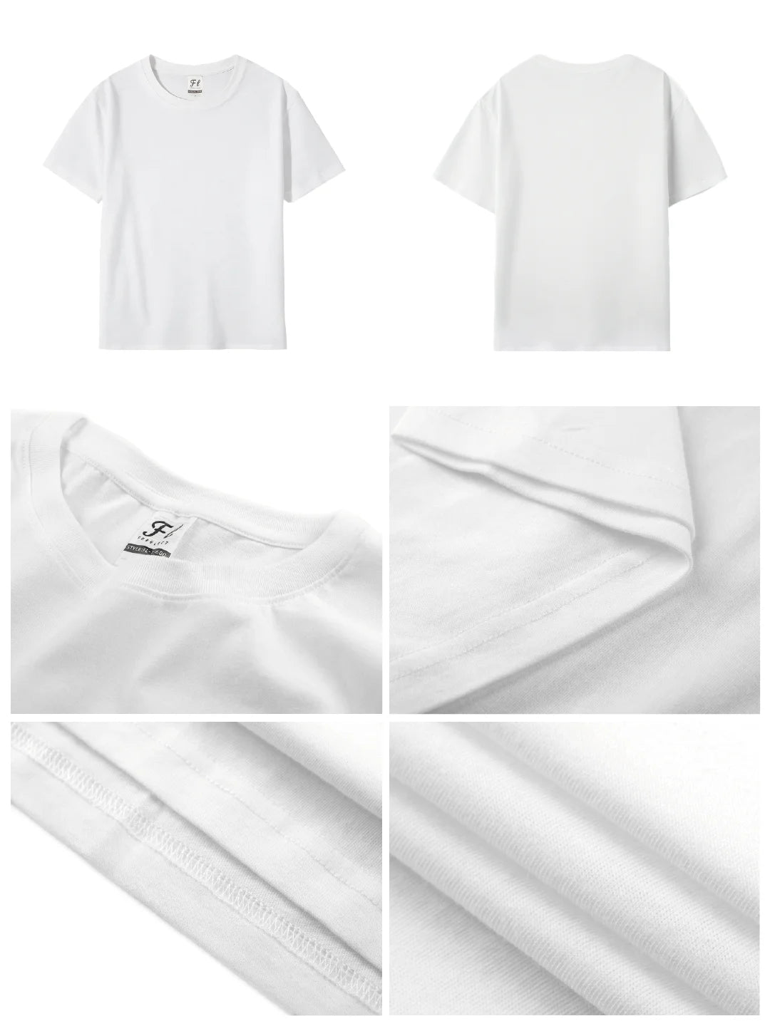 USA Inventory 180g 100% Cotton T-shirt 6oz Weight Plain Blank Tee for Men & Women Fast Delivery