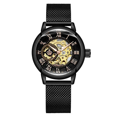 ORKINA Automatic Mechanical Women's Watch Top Brand Luxury Fashion Casual Leather or Stainless Steel Band Lady Dress Wristwatch
