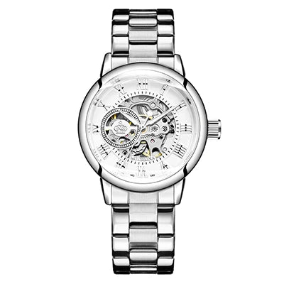 ORKINA Automatic Mechanical Women's Watch Top Brand Luxury Fashion Casual Leather or Stainless Steel Band Lady Dress Wristwatch