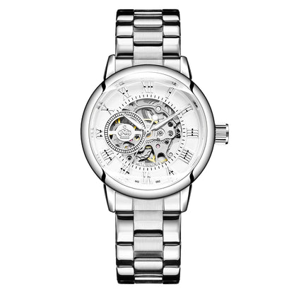 ORKINA Automatic Mechanical Women's Watch Top Brand Luxury Fashion Casual Leather or Stainless Steel Band Lady Dress Wristwatch