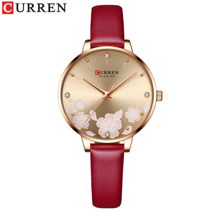 CURREN Woman Watch 2020 Luxury Elegant Ladies Quartz Wristwatches with Leather NEW Charming Design Female Clock