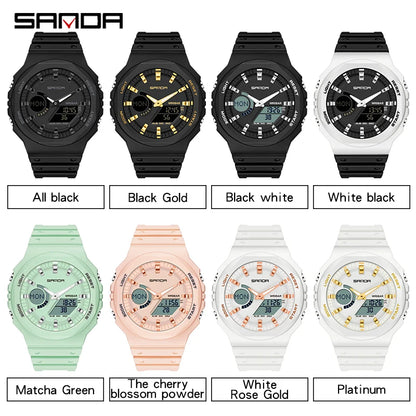 SANDA G style Sports Watches Men Ms LED Digital Watches Military Waterproof Date Electronic Watch Boy Girl Relogio Masculino