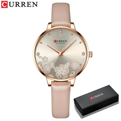 CURREN Woman Watch 2020 Luxury Elegant Ladies Quartz Wristwatches with Leather NEW Charming Design Female Clock