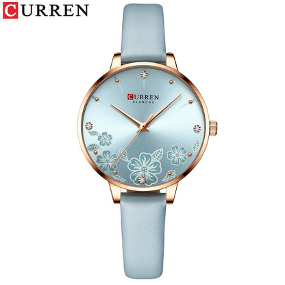 CURREN Woman Watch 2020 Luxury Elegant Ladies Quartz Wristwatches with Leather NEW Charming Design Female Clock