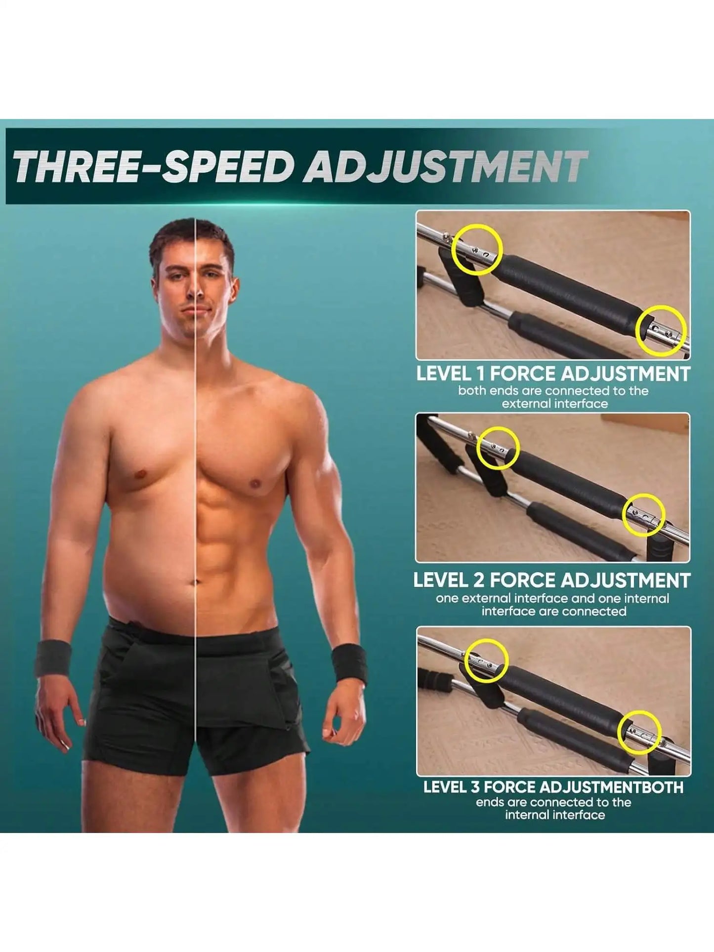 Wrist trainer. Arm trainer for men and women, adjustable resistance chest trainer, 80 lb arm chest trainer upper body trainer