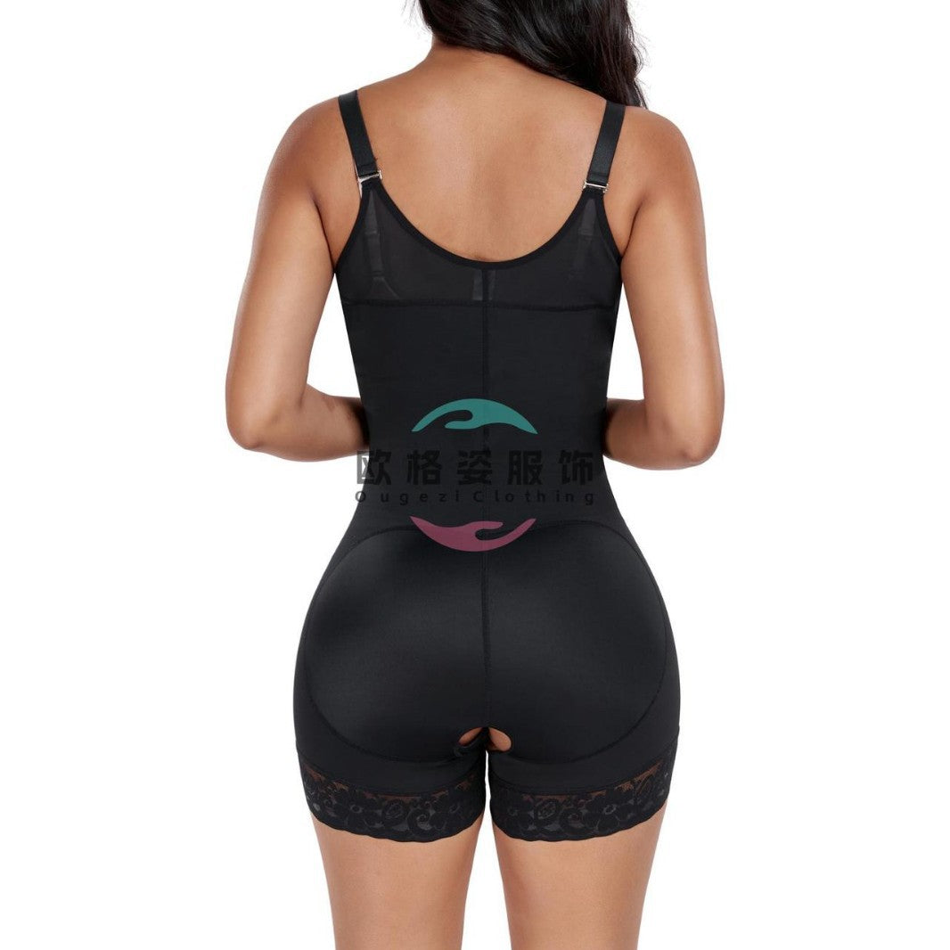 Cross-Border Shapewear High-Elasticity Body Shaping Corset Tummy Control Waist Cincher Butt-Lifting Bodysuit Slimming Open-Crotch Postpartum Shapewear