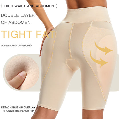 European and American Abdominal Pants Women's High Waist Full Hip Hip Tight Waist Hip Pants with Buckle Adjusting Padded Fake Butt Body Shaping Panties