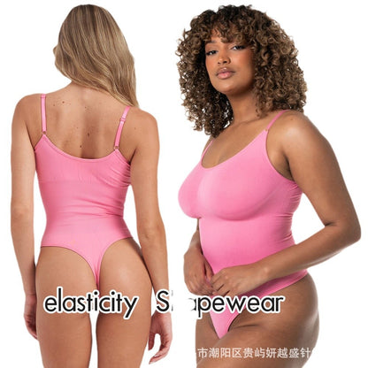 Cross-border European and American Body Shaping jumpsuit plus size European and American corset hip tummy shaped breasted ladies suspenders underwear