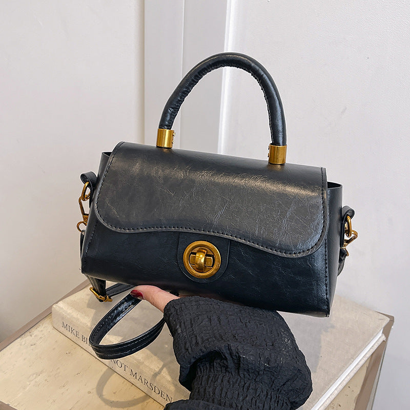 Autumn and Winter Portable Commuter Bag Women's 2024 New Fashionable Retro Small Square Bag All-match Multi-functional Shoulder Crossbody Bag Fashionable