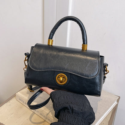 Autumn and Winter Portable Commuter Bag Women's 2024 New Fashionable Retro Small Square Bag All-match Multi-functional Shoulder Crossbody Bag Fashionable