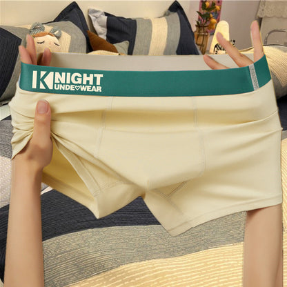 Source manufacturers pure cotton men's underwear summer boxer teenagers four-corner pants shaking voice fast hand generation shorts men