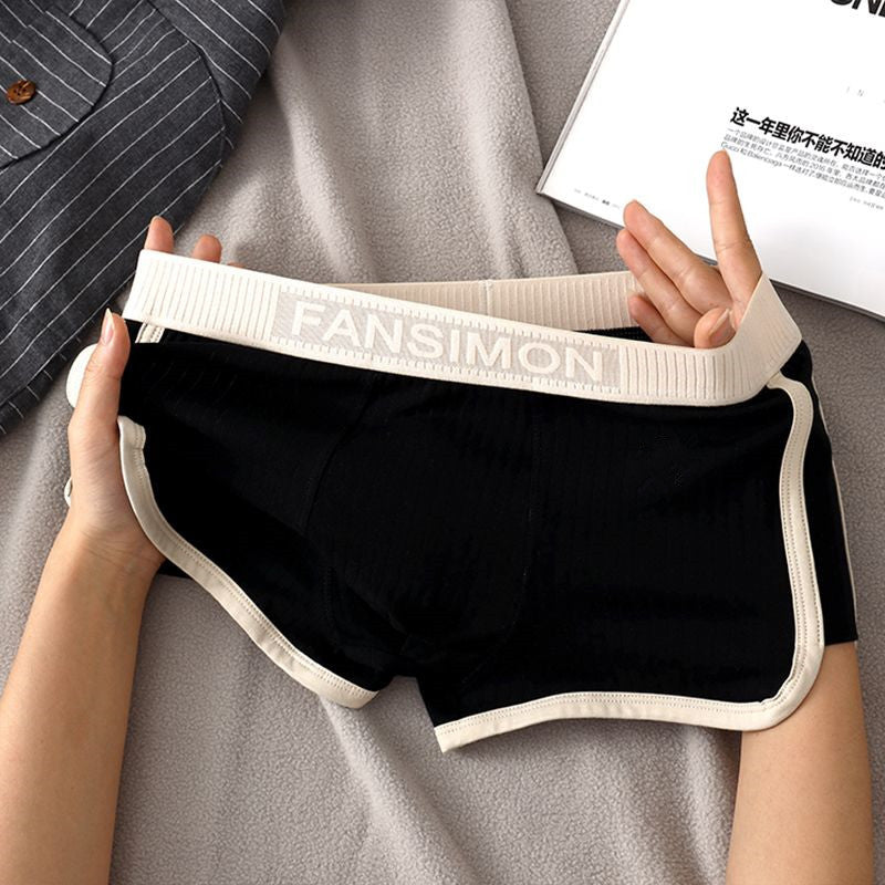 1-3 Pairs of New Men's Underwear, Men's Breathable Boxer Briefs, High-End Youth Mid-Waist Boxer Briefs, Boys' Personalized Shorts