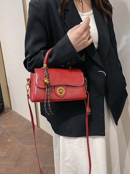 Autumn and Winter Portable Commuter Bag Women's 2024 New Fashionable Retro Small Square Bag All-match Multi-functional Shoulder Crossbody Bag Fashionable