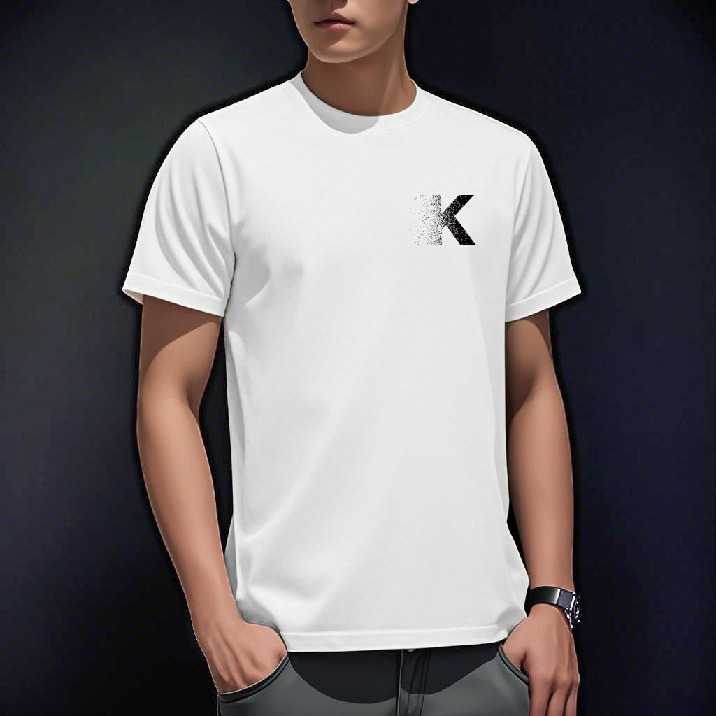 Men's Short-sleeved T-shirt American Casual Summer Round Neck Printed Base Breathable T-shirt All-match Top Half-sleeved Round Neck T-shirt