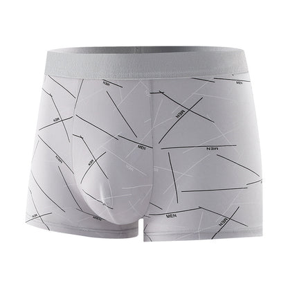 [New Explosions] Men's Underwear Men's Boxer Youth Mid-Waist Boxer Male plus size Shorts Shorts Head