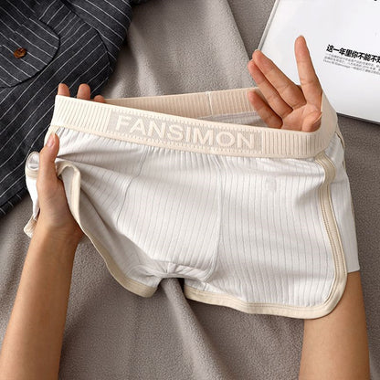 1-3 Pairs of New Men's Underwear, Men's Breathable Boxer Briefs, High-End Youth Mid-Waist Boxer Briefs, Boys' Personalized Shorts
