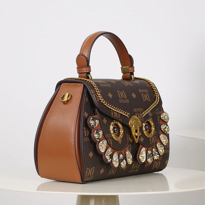 High-end Light Luxury 2025 New Fashion Women's Handbag Retro Unique Style Bag Heavy Craft Owl Bag