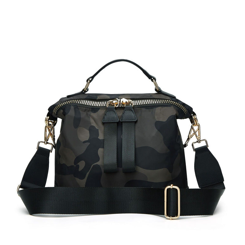 Cross-border TEMU Korean-style Casual Saddle Bag for Women All-match Nylon Mesh Multi-use Portable Crossbody Bag