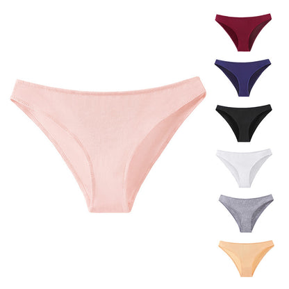 Women's Cotton Underwear Low Waist Japanese plus size Half Hip Comfortable Skin-Friendly Breathable Girl's Briefs Breathable Cotton Crotch