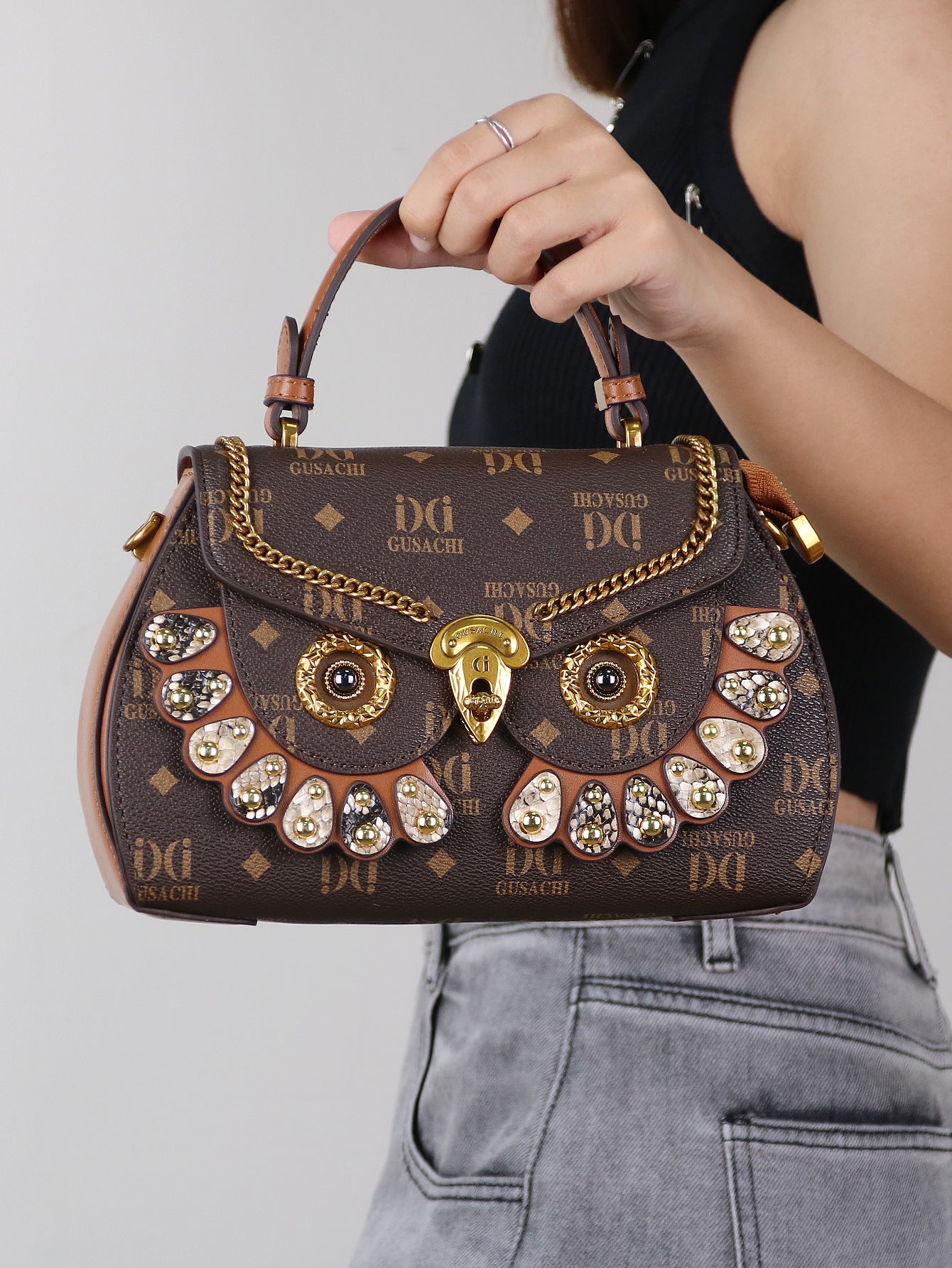 High-end Light Luxury 2025 New Fashion Women's Handbag Retro Unique Style Bag Heavy Craft Owl Bag