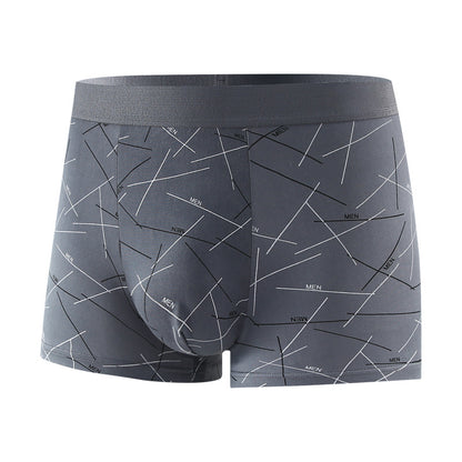 [New Explosions] Men's Underwear Men's Boxer Youth Mid-Waist Boxer Male plus size Shorts Shorts Head