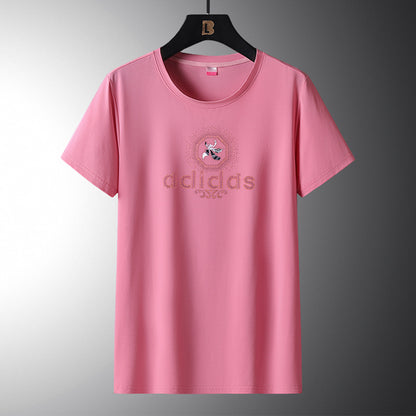 Elastic Quick-Drying Men's T-Shirts Wholesale Summer Casual Ice Silk Sports Short-Sleeved Couple Wear T3828 Thin Style