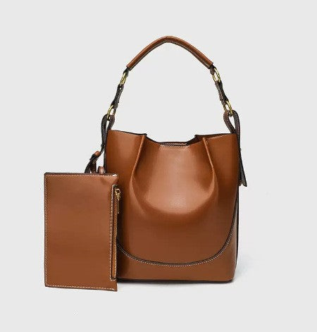Za Canvas Bucket Bag with Unique Design, Fashionable Women's Bag with Contrasting Colors, Drawstring Closure, Wide Shoulder Strap, Handbag and Shoulder Bag for Export