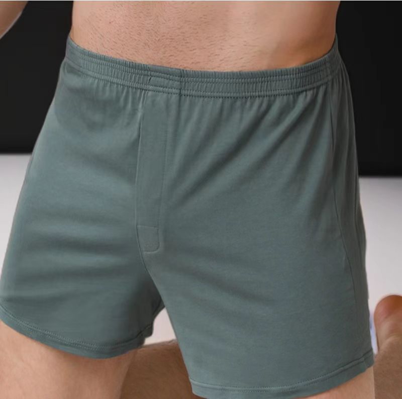 Men's Solid Color Arlo Pants Cotton Comfortable Breathable Underwear Loose Atmospheric Fashionable Traditional Boxer Shorts for Four Seasons