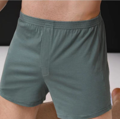 Men's Solid Color Arlo Pants Cotton Comfortable Breathable Underwear Loose Atmospheric Fashionable Traditional Boxer Shorts for Four Seasons