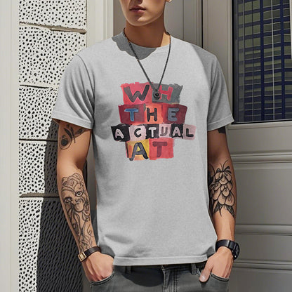 Men's Short-sleeved T-shirt American Casual Summer Round Neck Printed Base Breathable T-shirt All-match Top Half-sleeved Round Neck T-shirt