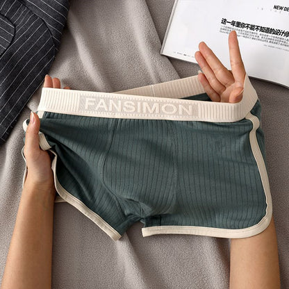 1-3 Pairs of New Men's Underwear, Men's Breathable Boxer Briefs, High-End Youth Mid-Waist Boxer Briefs, Boys' Personalized Shorts