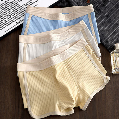 1-3 Pairs of New Men's Underwear, Men's Breathable Boxer Briefs, High-End Youth Mid-Waist Boxer Briefs, Boys' Personalized Shorts